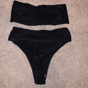 Black 2 piece bikini set